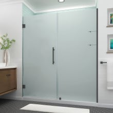 Belmore GS 72" High x 67" Wide Hinged Frameless Shower Door with 31" Door Width and Frosted Glass