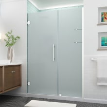 Belmore GS 72" High x 57" Wide Hinged Frameless Shower Door with 35" Door Width and Frosted Glass