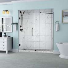 Belmore 72" High x 74" Wide Hinged Frameless Shower Door with 38" Door Width and Clear Glass