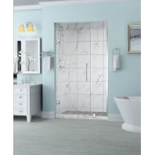 Belmore 72" High x 37" Wide Hinged Frameless Shower Door with 27" Door Width and Clear Glass