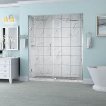 Belmore 72" High x 57" Wide Hinged Frameless Shower Door with 23" Door Width and Clear Glass