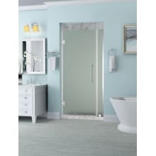 Belmore 72" High x 35" Wide Hinged Frameless Shower Door with 29" Door Width and Frosted Glass