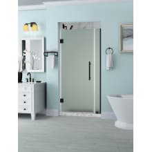 Belmore 72" High x 35" Wide Hinged Frameless Shower Door with 29" Door Width and Frosted Glass