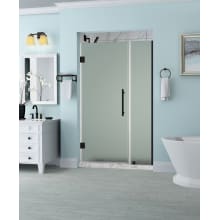 Belmore 72" High x 43" Wide Hinged Frameless Shower Door with 33" Door Width and Frosted Glass