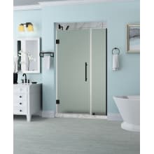 Belmore 72" High x 44" Wide Hinged Frameless Shower Door with 34" Door Width and Frosted Glass
