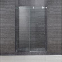 48" x 75" Completely Frameless Shower Door with 3/8" Glass