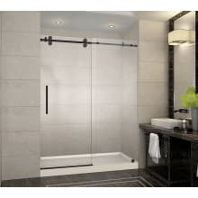 Langham 60" x 77-1/2" Frameless Sliding Shower Door with Center Drain