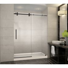 Langham 60" x 77-1/2" Frameless Shower Door with 3/8" Glass and Right Drain Shower Base