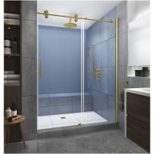 Langham XL 80" High x 48" Wide Sliding Frameless Shower Door with Clear Glass