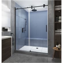 Langham XL 80" High x 48" Wide Sliding Frameless Shower Door with Clear Glass