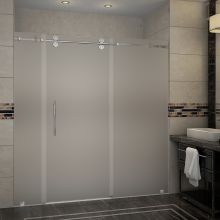 Langham 72" Wide x 75"High Frameless Sliding Shower Door with Frosted Glass