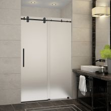 Langham 44-48" Wide x 75" High Frameless Sliding Shower Door with Frosted Glass