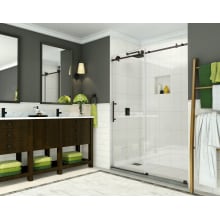 Coraline 76" High x 60" Wide Sliding Frameless Shower Door with 23" Door Width and Clear Glass