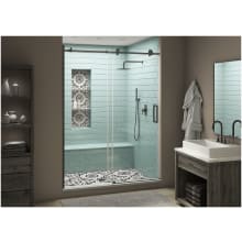 Coraline XL 80" High x 52" Wide Sliding Frameless Shower Door with Clear Glass