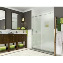 Coraline 76" High x 48" Wide Sliding Frameless Shower Door with 17" Door Width and Frosted Glass
