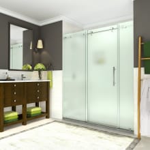 Coraline 76" High x 72" Wide Sliding Frameless Shower Door with 23" Door Width and Frosted Glass