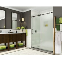 Coraline 76" High x 60" Wide Sliding Frameless Shower Door with 23" Door Width and Frosted Glass