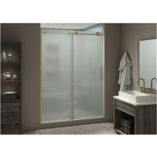 Coraline XL 80" High x 68" Wide Sliding Frameless Shower Door with Frosted Glass