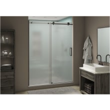Coraline XL 80" High x 48" Wide Sliding Frameless Shower Door with Frosted Glass