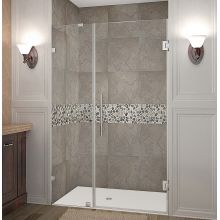 Nautis 38" Wide x 72" High Frameless Hinged Shower Door with Clear Glass