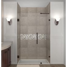 Nautis 46" Wide x 72" High Frameless Hinged Shower Door with Clear Glass