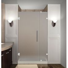 Nautis 28" Wide x 72" High Frameless Hinged Shower Door with Frosted Glass