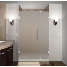 Nautis 36" Wide x 72" High Frameless Hinged Shower Door with Frosted Glass