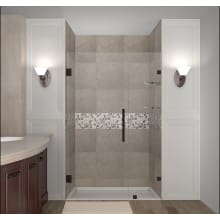 Nautis GS 46" Wide x 72" High Frameless Hinged Shower Door with Clear Glass and Glass Shelves