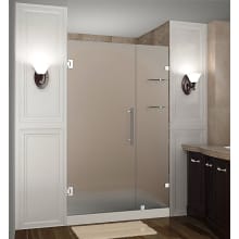 Nautis GS 46" Wide x 72" High Frameless Hinged Shower Door with Frosted Glass and Glass Shelves