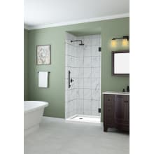 Kinkade 72" High x 36" Wide Hinged Frameless Shower Door with 36" Door Width and Clear Glass