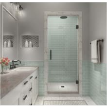 Kinkade XL 80" High x 36-1/2" Wide Hinged Frameless Shower Door with Clear Glass
