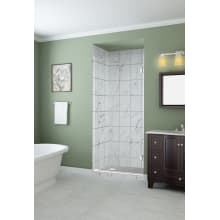 Kinkade 72" High x 23" Wide Hinged Frameless Shower Door with 23" Door Width and Clear Glass
