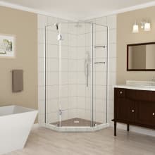 Merrick GS 72" High x 38" Wide x 38" Deep Hinged Frameless Shower Enclosure with 28" Door Width and Clear Glass