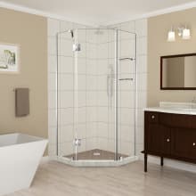 Merrick GS 72" High x 34" Wide x 34" Deep Hinged Frameless Shower Enclosure with 22" Door Width and Clear Glass