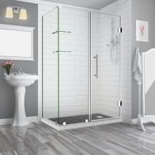 Bromley GS 72" High x 61" Wide x 34" Deep Hinged Frameless Shower Enclosure with 27" Door Width and Clear Glass