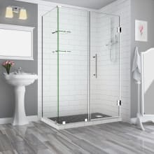 Bromley GS 72" High x 63" Wide x 38" Deep Hinged Frameless Shower Enclosure with 25" Door Width and Clear Glass