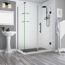 Bromley GS 72" High x 61" Wide x 34" Deep Hinged Frameless Shower Enclosure with 25" Door Width and Clear Glass