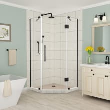 Merrick 72" High x 36" Wide x 36" Deep Hinged Frameless Shower Enclosure with 25" Door Width and Clear Glass