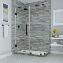 Bromley 72" High x 74" Wide x 34" Deep Hinged Frameless Shower Enclosure with 38" Door Width and Clear Glass