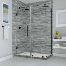 Bromley 72" High x 62" Wide x 38" Deep Hinged Frameless Shower Enclosure with 28" Door Width and Clear Glass