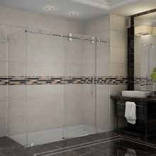 72" x 34" x 75" Frameless Shower Enclosure with 3/8" Glass