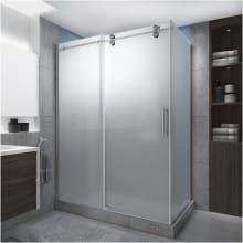 Langham XL 80" High x 72" Wide x 36" Deep Sliding Frameless Shower Enclosure with Frosted Glass