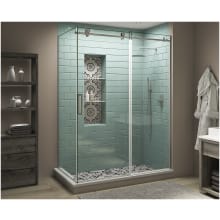 Coraline XL 80" High x 48" Wide x 30" Deep Sliding Frameless Shower Enclosure with Clear Glass