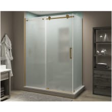 Coraline XL 80" High x 52" Wide x 36" Deep Sliding Frameless Shower Enclosure with Frosted Glass