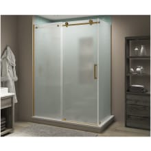 Coraline XL 80" High x 68" Wide x 32" Deep Sliding Frameless Shower Enclosure with Frosted Glass