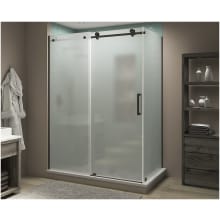 Coraline XL 80" High x 72" Wide x 36" Deep Sliding Frameless Shower Enclosure with Frosted Glass