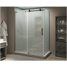 Coraline XL 80" High x 48" Wide x 30" Deep Sliding Frameless Shower Enclosure with Frosted Glass
