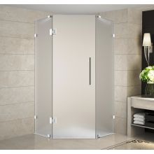 Neoscape 34" Wide x 34" Deep x 72" High Frameless Hinged Shower Enclosure with Frosted Glass