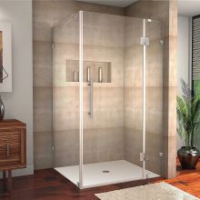 Avalux 40" Wide x 32" Deep x 72" High Frameless Hinged Shower Enclosure with Clear Glass