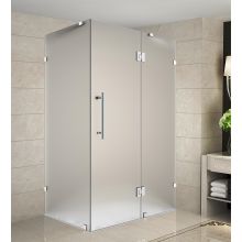 Avalux 32" Wide x 32" Deep x 72" High Frameless Hinged Shower Enclosure with Frosted Glass